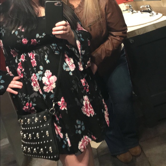 Black floral dress! - Picture 2 of 2